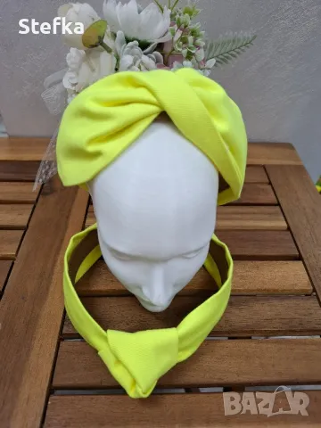 Диадеми от цветен деним, снимка 6 - Аксесоари за коса - 49434108