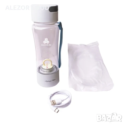 Стъклена бутилка за водородна вода, До 3500 ppb, ORP: -300 до - 600 mV, С накрайник за инхалация, снимка 3 - Други - 51107521