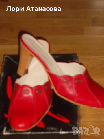 Елегантни и удобни дамски чехли с висок ток,естествена кожа,№39 , снимка 6 - Дамски обувки на ток - 28312644
