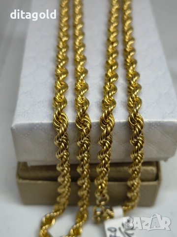 Златен 18К синджир 20.70 гр 18К, дълъг, цена 3850 лв, снимка 3 - Колиета, медальони, синджири - 52719263