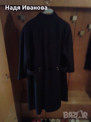 Луксозно зимно дамско палто в тъмносиньо, снимка 3 - Палта, манта - 26915909