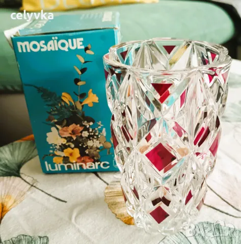 Колекционерска Ваза Luminarc Mosaique, снимка 3 - Вази - 50183098