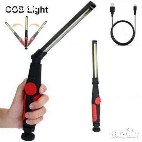 LED РАБОТНА ЛАМПА С МАГНИТ прожектор, лампа фенер , снимка 5 - Спортна екипировка - 35448030