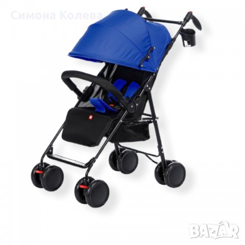 ✨Лятна количка Zi Caspar - синя и черна, снимка 1 - Детски колички - 37480624