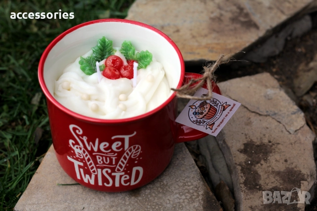 Ръчно изработени ароматни коледни свещи, снимка 11 - Декорация за дома - 52669872