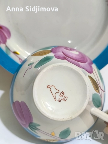 Руски порцелан Дулево двоен сет за чай , снимка 2 - Чаши - 51673945