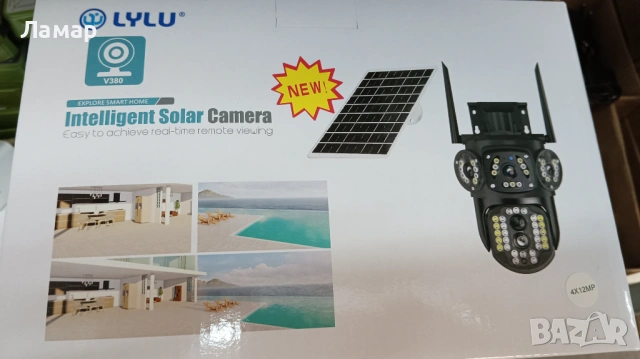 Соларна безжична въртяща камера с 4 обектива 4G 12MP работи с СИМ SIM карта мобилни данни от тел. оп, снимка 5 - HD камери - 53445268