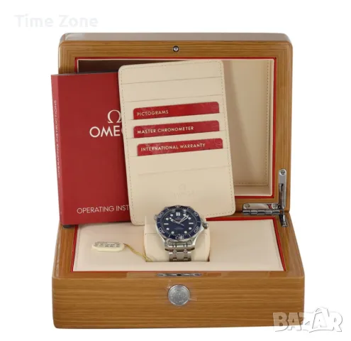 Omega Seamaster Diver 300M 42mm Steel Blue Wave Dial Ceramic Automatic, снимка 2 - Мъжки - 48183866