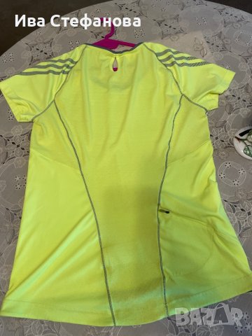 Нова оригинална тениска блуза Adidas  Адидас неоново зелено сигнално жълто , снимка 10 - Тениски - 36748163