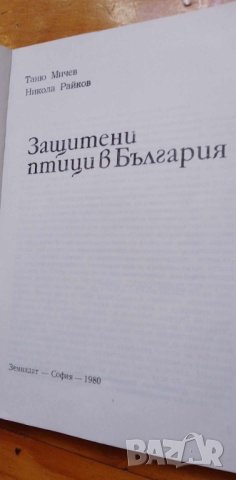 Защитени птици в България - Таню Мичев, Никола Райков, снимка 2 - Специализирана литература - 43093657