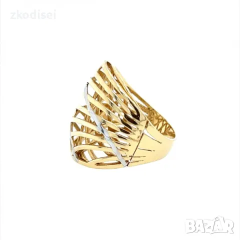 Златен дамски пръстен 4,58гр. размер:56 14кр. проба:585 модел:27327-1, снимка 3 - Пръстени - 47801326