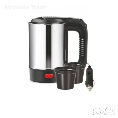 Електрическа кана за кола, Чайник, 12V, 0.500l, 250W, 2 чаши