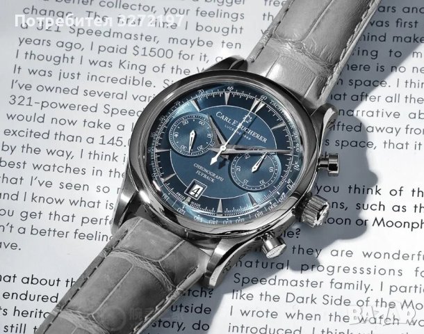 Carl F. Bucherer кварцов часовниk,водоусточив,дата,хронограф, снимка 1 - Мъжки - 43688806