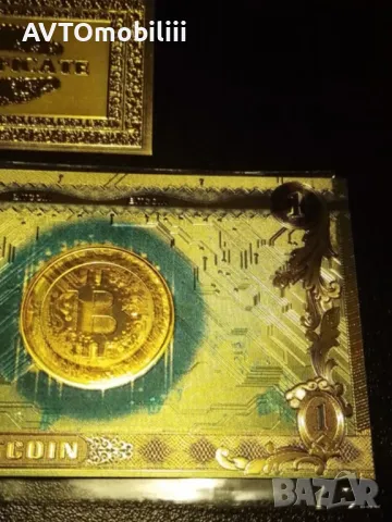 Банкнота позлатена с 24 карата злато със сертификат , снимка 8 - Антикварни и старинни предмети - 48502218