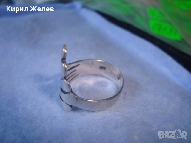 КРАСИВ ВИНТИДЖ СРЕБЪРЕН АРТ ПРЪСТЕН СРЕБРО 925 РЪЧНА МАЙСТОРСКА ИЗРАБОТКА 27330, снимка 7 - Пръстени - 36870759