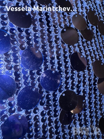 Тъмно-синя пола с пайети , снимка 2 - Поли - 53101264