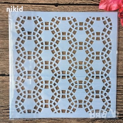 кръгли пайби на дупки стенсил шаблон за спрей за торта украса Scrapbooking