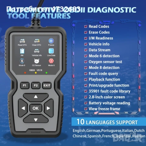 OBD2 Диагностичен Скенер – USB | Чете и чисти грешки, снимка 7 - Аксесоари и консумативи - 53573519