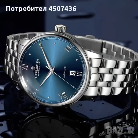 LOUIE JUELEN Дизайнерски,винтидж автоматичен,механичен часовник,21 камъка,Резерва мощност:48 часа, снимка 3 - Мъжки - 52755082