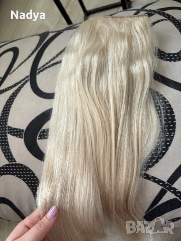 Естествена коса екстеншън/треса, снимка 4 - Аксесоари за коса - 51082176