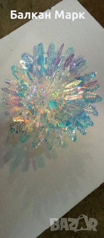 3D Коледна украса – снежинка, звезда, топка с отблясъци,променящи се цветове , снимка 7 - Декорация за дома - 51932466