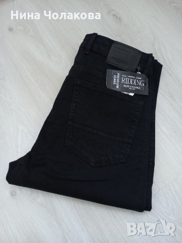 Черни мъжки дънки Ridding jeans, снимка 1 - Дънки - 35257941