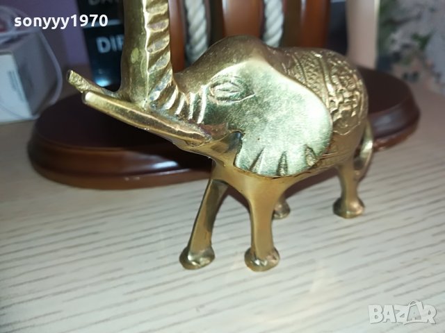 мед/месингово слонче-цвят злато 10х9х5см, снимка 13 - Колекции - 28726876