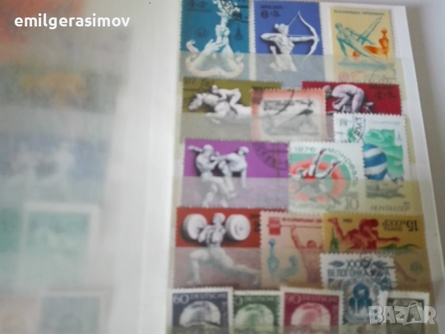  Класьор с пощенски марки и стари съветски картички.., снимка 6 - Филателия - 51540445