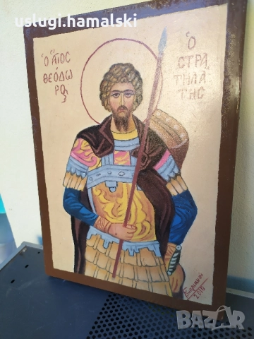 Рисувана икона на дърво, снимка 1