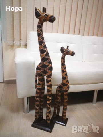 Жирафи от дърво, снимка 7 - Декорация за дома - 52659374