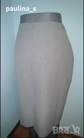 Два броя / Офис миди пола с хастар, с вълна и висока талия / за офис , снимка 13 - Поли - 31157231