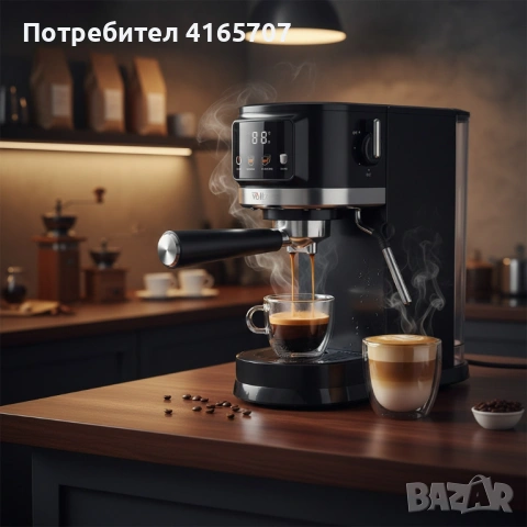 Еспресо машина Oliver Voltz OV51171O, 1575 W, 20 бара, Крема диск, LED дисплей, снимка 3 - Кафемашини - 53529488