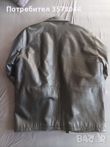 Мъжко черно кожено яке., снимка 5 - Якета - 52238386