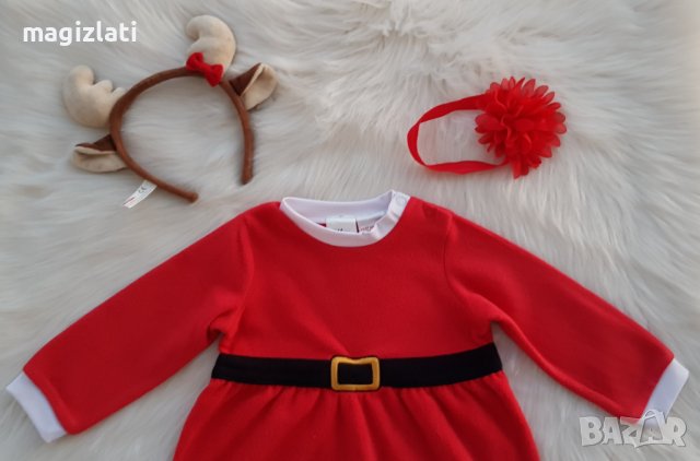 Детска Коледна рокля H&M 9-12 , снимка 10 - Бебешки рокли - 42950882