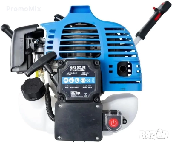 Бензинов тример Gude GFS 52.3 9500rpm 52 см³ Бензинова косачка Тример за трева с 2 ножа и корда , снимка 5 - Градинска техника - 52739220