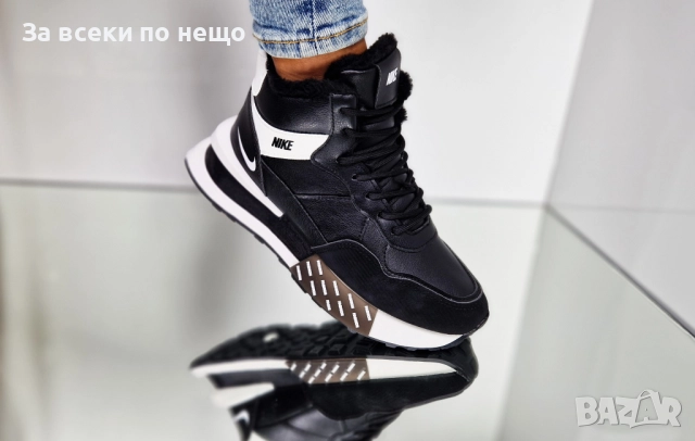 Nike Дамски Черни Зимни Боти Найк Код V9, снимка 3 - Дамски боти - 52423650