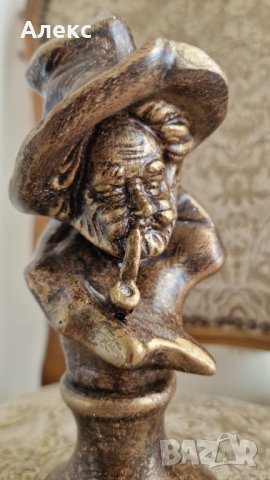 Порцеланов бюст– "Старецът с лулата", снимка 4 - Антикварни и старинни предмети - 43252366