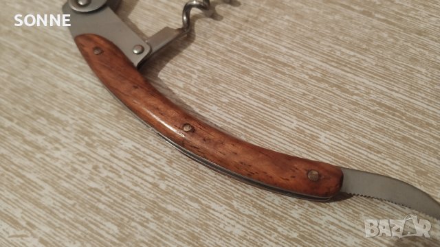 Джобен нож - неръждаема стомана и дърво, снимка 2 - Ножове - 36866361