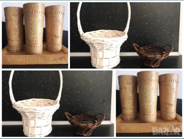 Бамбук и дърворезба - ръчна изработка; кошнички, снимка 2 - Други ценни предмети - 50136868