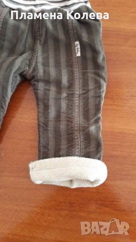 Ватирани с полар джинси Bg baby размер 80/86 см, снимка 3 - Панталони и долнища за бебе - 28521850