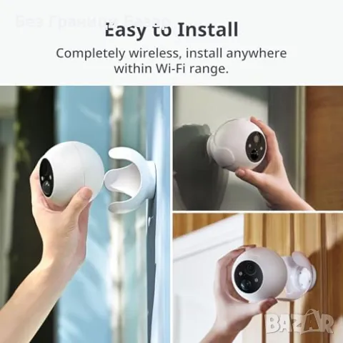 Нова 2K външна камера за сигурност, водоустойчива, 10000mAh батерия, AI, снимка 5 - IP камери - 47519750