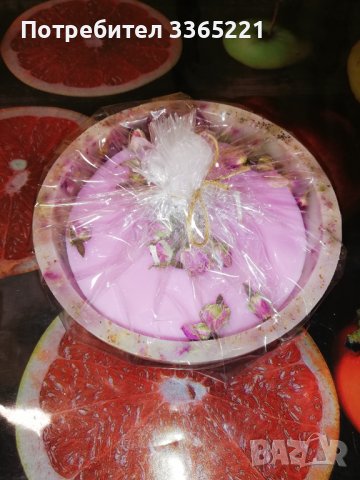 Свещ Купа Лавандула, снимка 5 - Ръчно изработени сувенири - 37941631