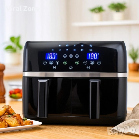 Двоен Air fryer T&G BEST COOKING , снимка 2 - Уреди за готвене на пара - 53278450