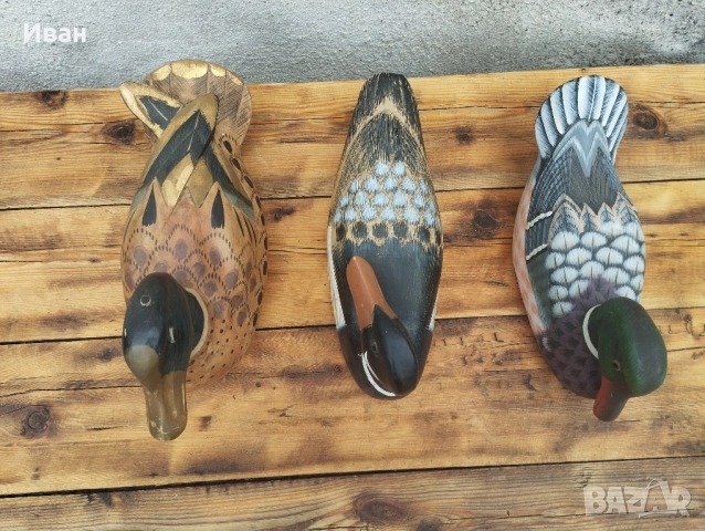 Ръчно изработено и боядисано дървено пате, снимка 4 - Антикварни и старинни предмети - 52418103