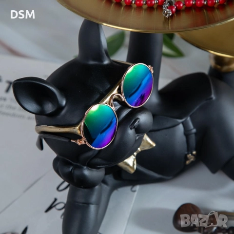 Нова Статуетка Куче Булдог с Табла - Поставка за Предмети  - 2 Варианта!, снимка 2 - Декорация за дома - 51622686