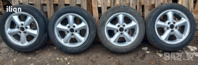 Оргинални джанти 5x112 R16 със зимни гуми BRIDGESTONE дот2021 граифера е около 6мм Цена 200€ Тел.089