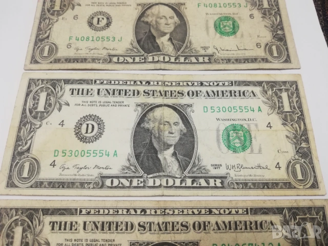 1 долар /сащ/ от 1977 г., снимка 3 - Нумизматика и бонистика - 53090172