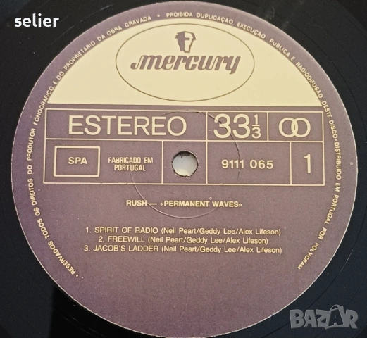 Rush ‎– Permanent Waves Издание 🇵🇹 PORTUGAL Състояние на винила:NEAR MINT Състояние на обложката;V, снимка 4 - Грамофонни плочи - 53083731