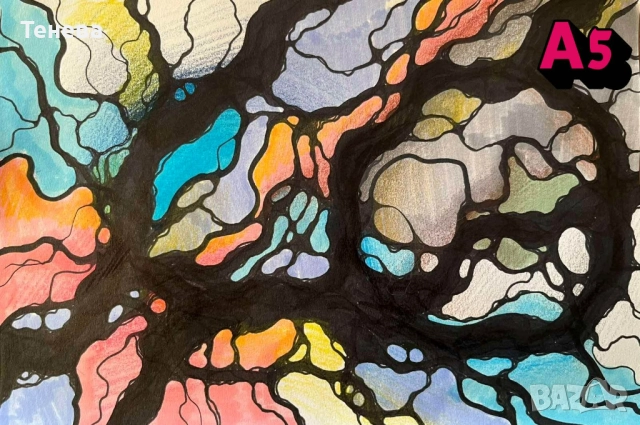 Абстрактни рисунки различни размери, снимка 5 - Картини - 52548630