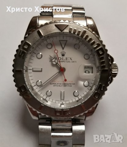 Мъжки луксозен часовник Rolex Oyster Perpetual Date Yacht-master , снимка 6 - Мъжки - 31673428